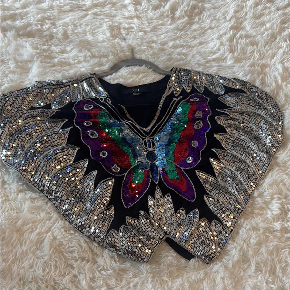 Sequin Butterfly Cape